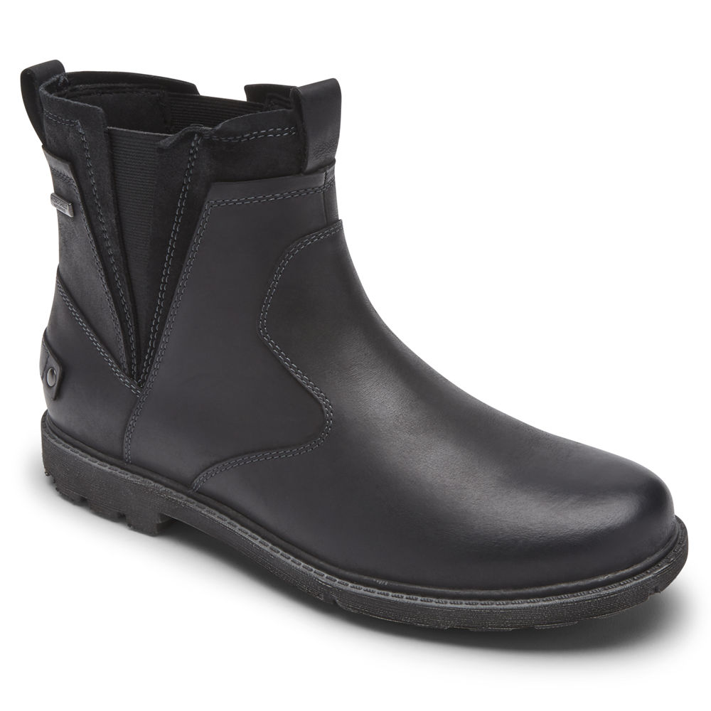 Botas Rockport Hombre Mexico - Storm Surge Waterproof Chelsea Negros - KUCAJ2589